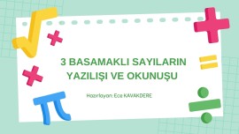 3 BASAMAKLI SAYILARIN OKUNUŞU VE YAZILIŞI
