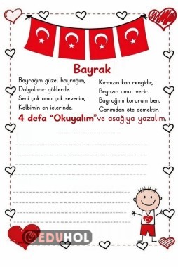1. SINIF BAYRAK ŞİİRİ (Erkek öğrencilerimiz için)