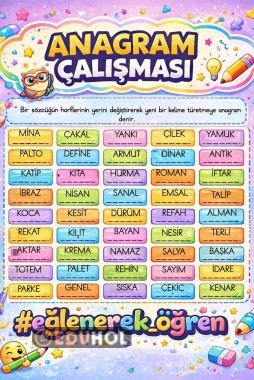 Anagram Çalışması