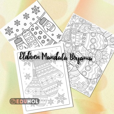 Dönem Sonu Faaliyet Haftası İçinAtkı Eldiven Mandala Boyama