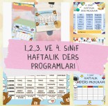 Tüm Sınıflar İçin Haftalık Ders Programları