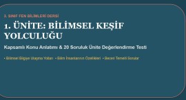 3. fen bilimleri BİLİMSEK KEŞİF YOLCULUĞU