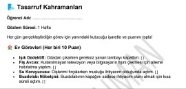 GÖZLEM FORMU 31. HAFTA TASARRUF