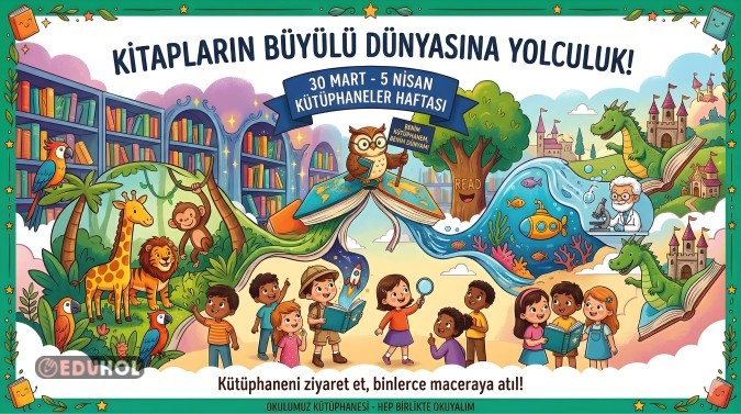 30 Mart-5 Nisan Kütüphaneler Haftası 12 A4 Pano