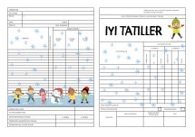 Kar Temalı Karne Baskıları