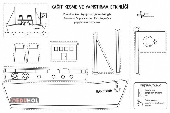 19 Mayıs Kağıt Kesme-Yapıştırma Etkinliği