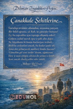 Dilimizin Zenginlikleri Mehmet Akif Ersoy Çanakkale