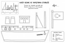 19 Mayıs Kağıt Kesme-Yapıştırma Etkinliği