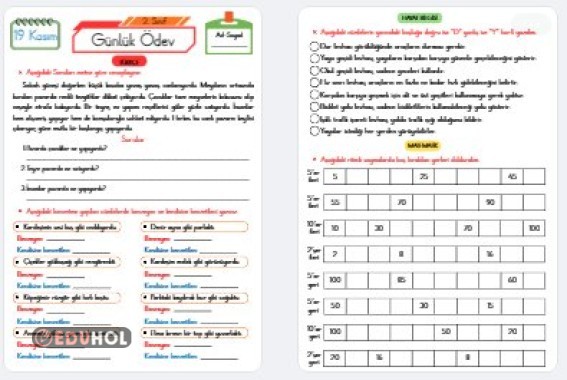 Günlük Ödev (19 Kasım)