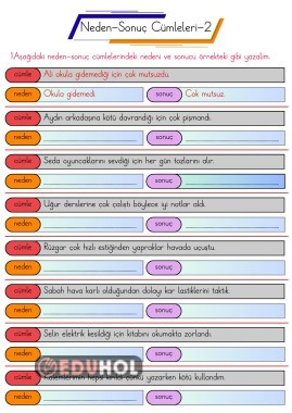Neden Sonuç Cümleleri - 2