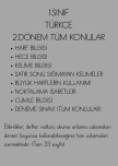 1. Sınıf 2. Dönem Türkçe Tüm Konular