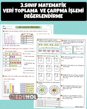 3.SINIF MATEMATİK VERİ TOPLAMA VE ÇARPMA İŞLEMİ DEĞERLENDİRME