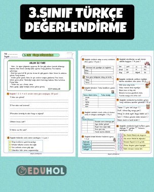 3.SINIF TÜRKÇE DEĞERLENDİRME