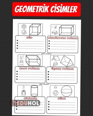 GEOMETRİK CİSİMLER DEFTER ÇALIŞMASI