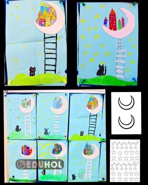 Işık kaynakları konusunda Ay ve yıldızlı çalışma