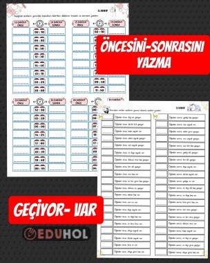 ÖNCE -SONRA YAZMA ,GEÇİYOR -VAR