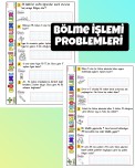 BÖLME İŞLEMİ PROBLEMLERİ (Deftere yapıştırmak için kullanabilirsiniz.)
