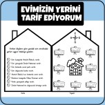 EVİMİZİN YERİNİ TARİF EDİYORUM (DEFTER ÇALIŞMASI)