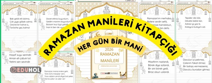 1. VE 2. SINIFLAR HER GÜN BİR MANİ KİTAPÇIĞI 30 SAYFA