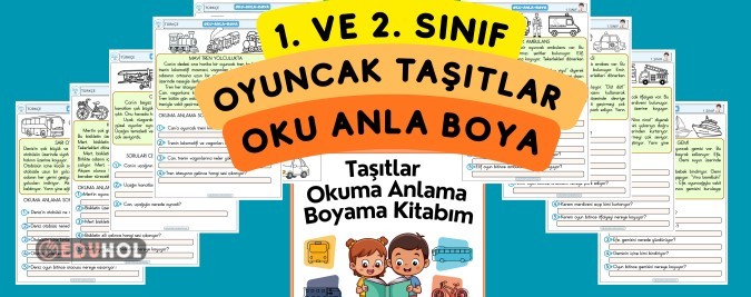 1. VE 2. SINIFLARI OKUMAYI SEVDİRECEK OKU-ANLA-BOYA METİNLERİ-12 SAYFA