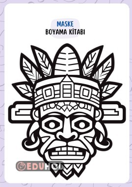 10 adet maske boyama sayfası