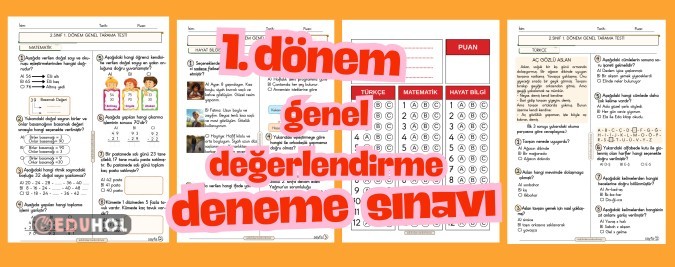 2. sınıf 1. dönem genel tarama sınavı Optik formlu