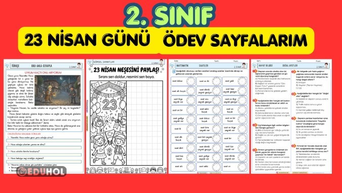 2. SINIF 23 NİSAN GÜNÜ ÖDEV ÇALIŞMALARIM