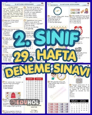 2. SINIF 29. HAFTA DENEME SINAVI- 23 SORULUK- ÖZENLE HAZIRLANMIŞTIR