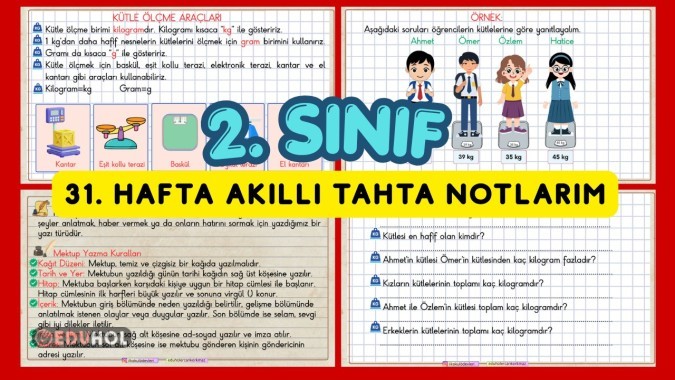 2. SINIF 31. HAFTA AKILLI TAHTA DERS NOTLARIM