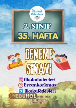 2. SINIF 35. HAFTA DENEME SINAVIMIZ 28 SORULUK-CEVAP ANAHTARI VE KODLAYICI İLE