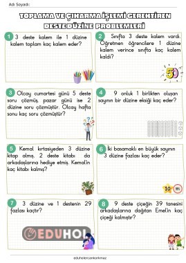 2. sınıf deste ve düzine problemleri