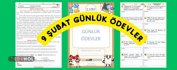 2. SINIF GÜNLÜK ÖDEVLER ÇARPMA İŞLEMİNE GEÇMEYENLER İÇİN