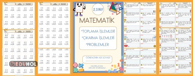 2. SINIF MATEMATİK DERSİ TOPLAMA ÇIKARMA İŞLEMLERİ VE PROBLEMLER KİTAPÇIĞI TAM 10 SAYFA