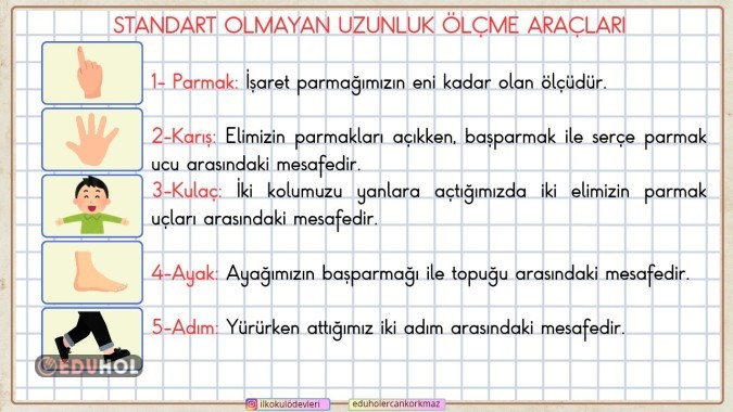 2. Sınıf matematik dersi uzunluk konusu akıllı tahta notlarımız