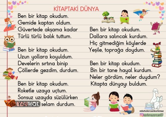 2. SINIF TÜRKÇE DERS KİTABI KİTAPTAKİ DÜNAY ŞİİRİ AKILLI TAHTA