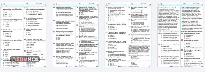 3. SINIF TÜKÇE GENEL TEKAR TESTİ-44 SORU AÇIKLAMALI CEVAPLAR