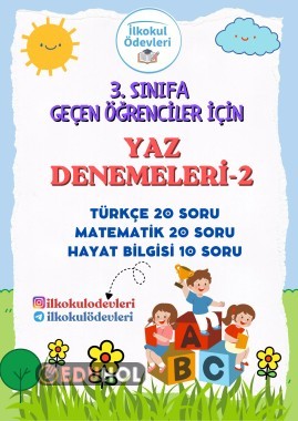 3. SINIFA GEÇEN ÖĞRENCİLER İÇİN YAZ DENEMESİ 2