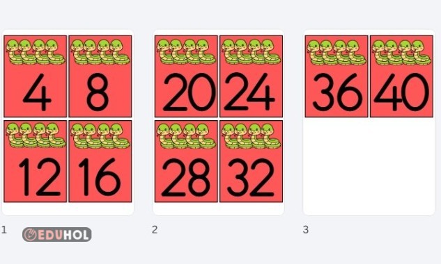 4 ER RİTMİK SAYMA PANO ÇALIŞMASI RENKLİ RENKSİZ