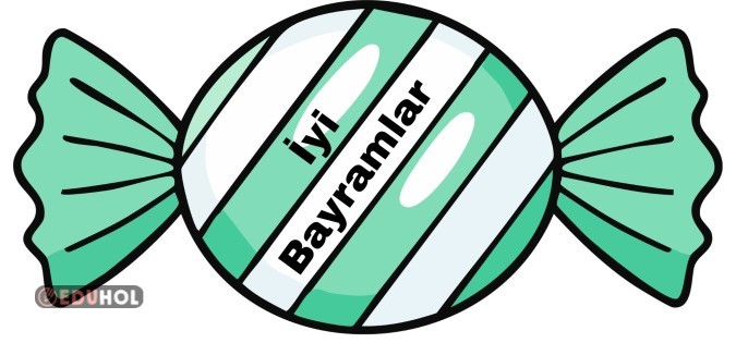 Bayrama özel 3 sayfa şeker posteri pano ve hatıra çekimi için