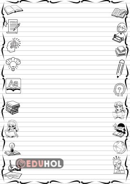 GÜZEL YAZI ÇALIŞMASI İÇİN ÇİZGİLİ KAĞIT ŞABLONU