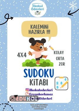 Sudoku kitapçığı - 16 adet Kolay-orta-zor