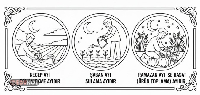 Üç aylar dini boyama sayfası
