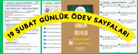 2. SINIF 19 ŞUBAT GÜNLÜK ÖDEVLERİMİZ