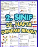 2. SINIF 32. HAFTA DENEME SINAVI-25 SORULUK- ÖZENLE HAZIRLANMIŞTIR.