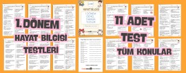 2. SINIF HAYAT BİLGİSİ 1. DÖNEME AİT 11 ADET 110 SORULUK DEV ÇALIŞMA