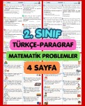 2. SINIF PARAGRAF VE KAT PROBLEMLERİ 4 SAYFA