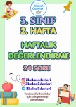3. SINIF 2. HAFTA (SÜREÇ DEĞERLENDİRME)