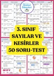 3. SINIF MATEMATİK SAYILAR-KESİRLER TESTİ-50 SORU