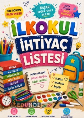 İLKOKUL İHTİYAÇ LİSTESİ