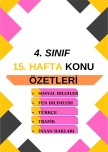 4. SINIF 15. HAFTA KONU ÖZETLERİ